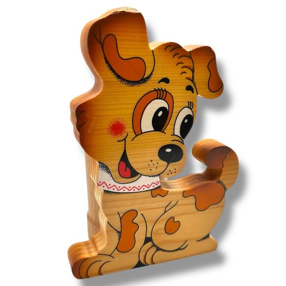 BARTOLUCCI of Italy Portapenne (Pencil Holder) wooden dog puppy handmade - Picture 1 of 10